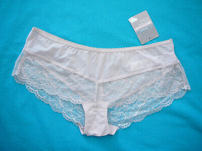 Bnwts M&S Pale Pink Low Rise Stretch Lace Shorts Knickers Size 12 • 5.99€