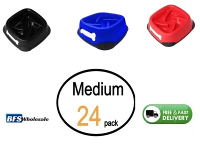 Оптовая партия из 24 медленных кормушек для собак — большие, противоударные, противоскользящие, красочные - Изображение 1 из 4