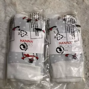 Calcetines de muñeco de nieve Hanna Crew talla XL - Imagen 1 de 4