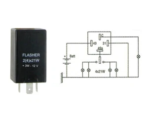 BLINKERZENTRALE DIN 12V-2(4) 21W - Bild 1 von 1