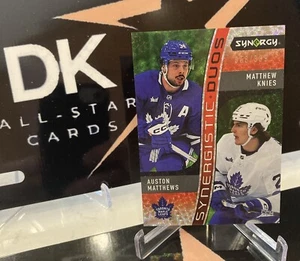 2023-24 Cubierta superior Synergy Synergistic Duos Auston Matthews Matthew Knies RC 399 - Imagen 1 de 3