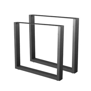 2 PATAS DE MESA DE ACERO FORMATO RECTANGULAR NEGRO, PATAS DE MUEBLES, PATAS D... - Imagen 1 de 6