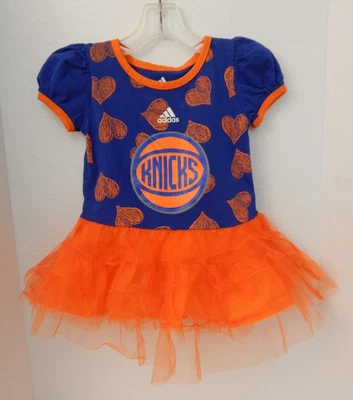 Adidas ~ New York Knicks * Vestido con falda de tul naranja * 18 meses Foto 1 de 4