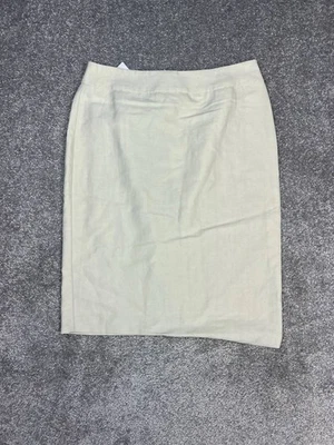 Falda lápiz vintage Armani Collezioni para mujer 4 beige recta espalda abertura cremallera y2k Foto 1 de 4