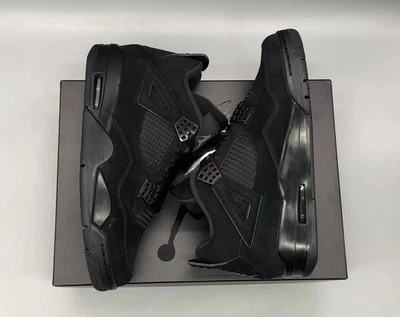 Jordan 4 "Black Cat" Men's Retro Basketball Shoes Mid Top US 7-12 - Image 1 of 4