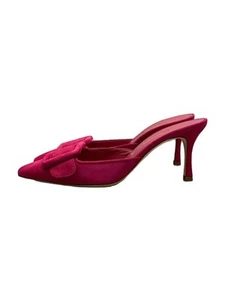 Manolo Blahnik Maysale Pink Pumps Size 39 Heels 8cm Condition - Picture 1 of 6
