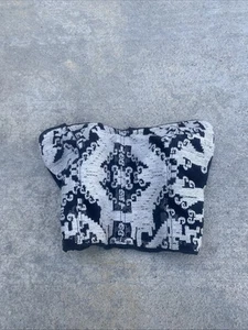 Ecote White black Tube Top Sz S Cropped Boho Coquette Whimsigoth Girly Small top - Picture 1 of 6