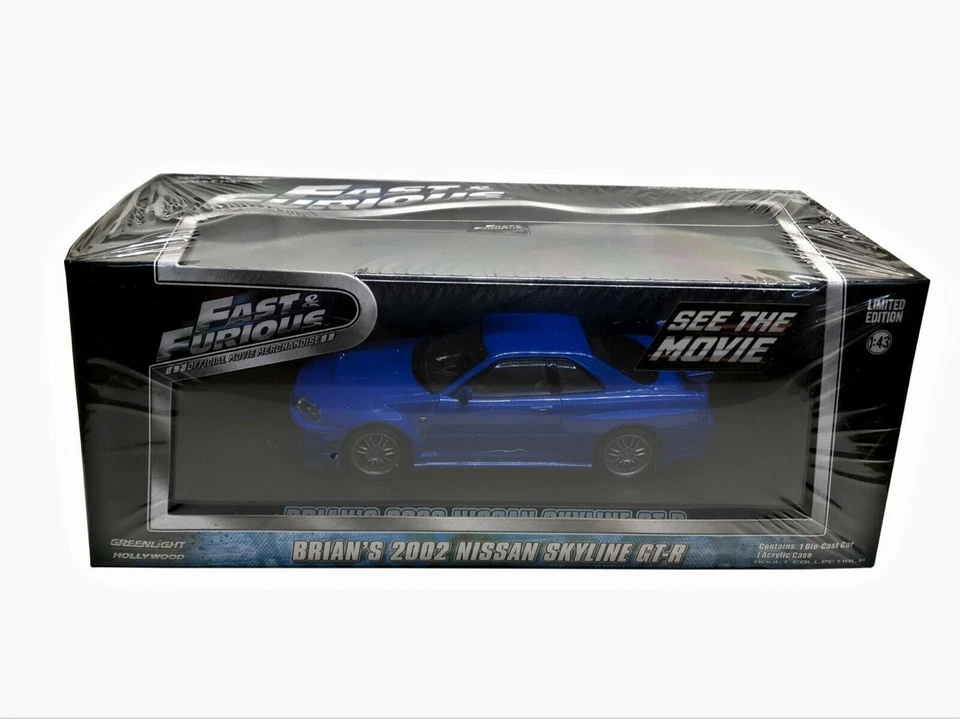 Greenlight 86219 1/43 Fast & Furious Brian's2002 Nissan Skyline GT-R Diecast Car - Image 1 of 1