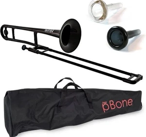 pBone Trombone Black Plastic Comfortable Ergonomic Grip Lightweight Carry Bag - Picture 1 of 3