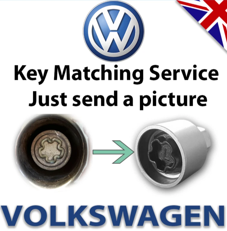 VOLKSWAGEN VW Jetta Security Master Locking Lock Wheel Nut Key Bolt UK Matching - Image 1 of 1