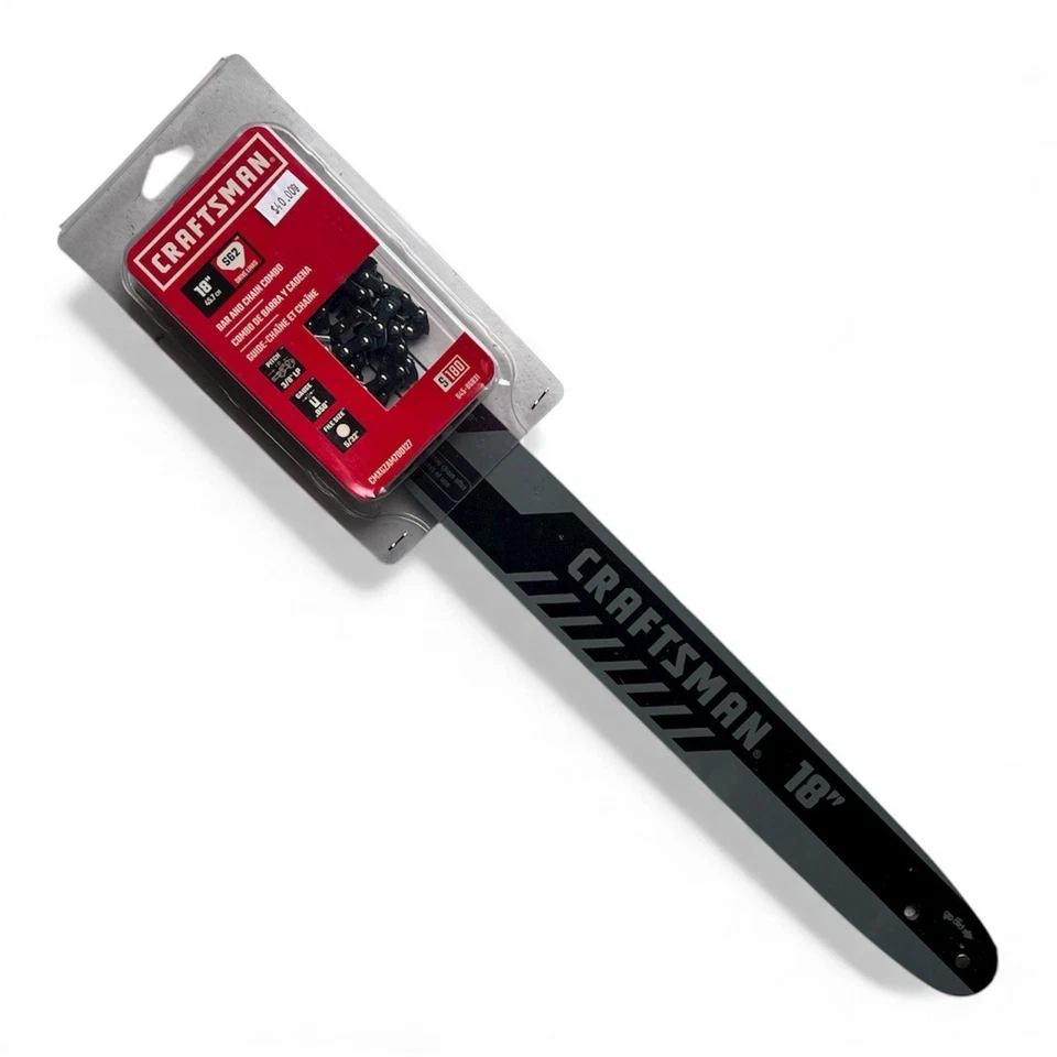 Combo de barra y cadena Craftsman 18" - plateado (CMXGZAM700127) S180 3/8” LP .050 calibre Foto 1 de 4