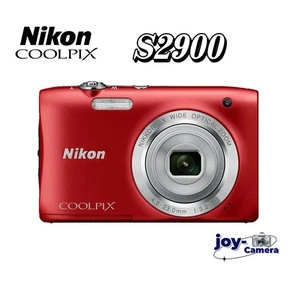 NIKON COOLPIX S2900 Digital Camera 20MP 5x Optical Zoom Red-Eye Reduction Red - Picture 1 of 7