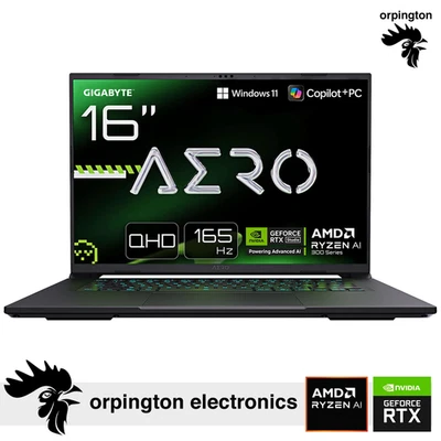 Gigabyte AERO X16 165Hz QHD+ Gaming RTX 5060 AMD Ryzen AI 7 350 16GB RAM 1TB SSD - Image 1 of 4
