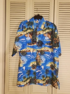 RIMA Beach Hawaiihemd Herren Gr. XL Aruba Grafik Terivoile Surf Island - Bild 1 von 5