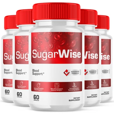 (5 Pack) SugarWise Blood Pills Advanced Support Glycogen Supplement 300 Capsules - Image 1 of 4