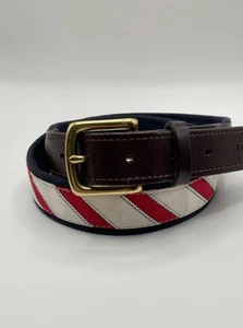 Vineyard Vines Gürtel Herren 34 rot marine weiß gestreift Golf adrett USA 0013 - Bild 1 von 6