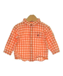 PETIT BATEAU Shirts OrangexWhite(Check Pattern) 80(12M) 2200603174131 - Picture 1 of 8
