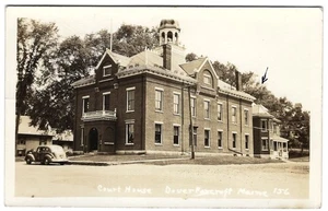 Dover Foxcroft, Maine RPPC 1944 - Courthouse Real Photo Postcard #156 - Picture 1 of 2