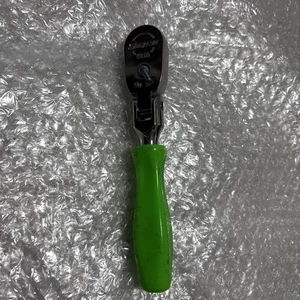 Snap-on FHKFD80A GREEN 3/8" Drive Stubby Length Flex Head Ratchet - Picture 1 of 4