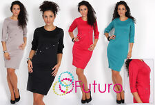 Women's Stylish & Elegance Dress Tunic Style 3/4 Sleeve Size 8-16 FK1192