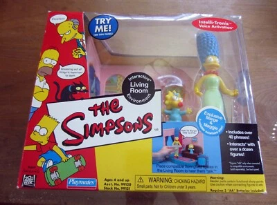 Simpsons Living Room Marge Maggie Play Set W/ Figures Cookie sheet and TV - image 1 of 3