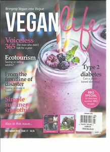 VEGAN LIFE, BRINGING VEGAN INTO VOGUE, JULY / AUGUST, 2016 ISSUE,17 PRINTED UK - Picture 1 of 1