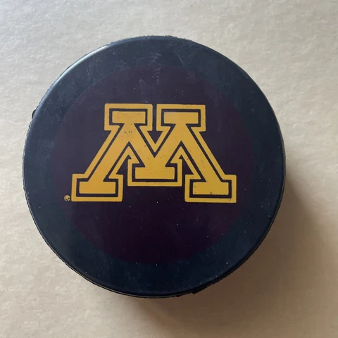 Minnesota Golden Gophers NCAA Ice Hockey Puck WCHA Logo Cover