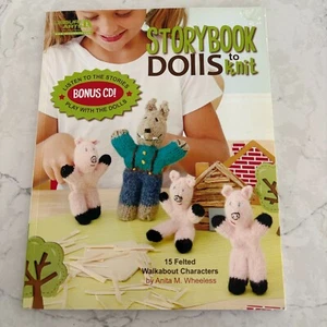 2011 Bilderbuch Puppen zum Stricken Freizeitkunst von Anita M. Wheeless Buch mit Scheibe - Bild 1 von 7