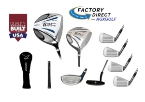 AGXGOLF MENS 8 CLUB GOLF SET; Driver-Wood-Hybrid-4-6-8-Irons-Wedge-Putter USA! - Picture 1 of 6
