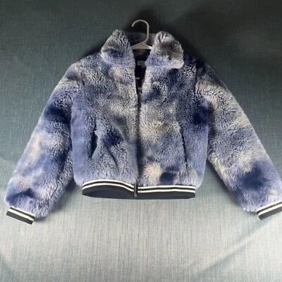 Chaqueta para mujer Mia azul blanco manga larga cremallera completa piel sintética talla M poliéster Foto 1 de 4