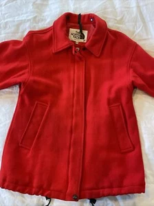 Woman’s Vintage The North Face Wool Jacket Made in USA Red M GUC - Picture 1 of 12