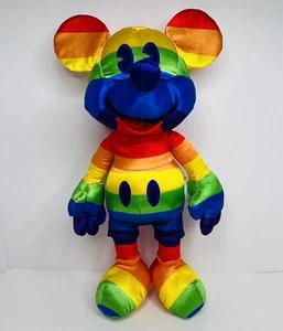 Disney Parks Rainbow Gay Pride Mickey Mouse Plush 15.5" Stuffed Animal Toy - Picture 1 of 10
