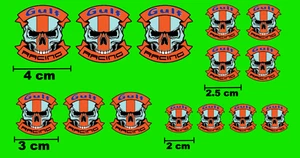 GULF SKULL Decals Version 2. Decal Slot Car Racing Model Hobby Decal - Picture 1 of 8
