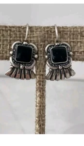 Pendientes de ónix de plata Carolyn Pollock - Imagen 1 de 6
