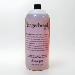 Philosophy The Gingerbread Man Shampoo, Shower Gel & Bubble Bath 64 oz - Picture 1 of 2