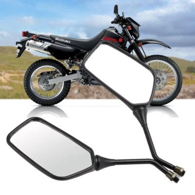 Motorcycle Rearview Black Mirrors Pair Fit For Suzuki DR200 DR350 DRZ400 DR650 - Изображение 1 из 4