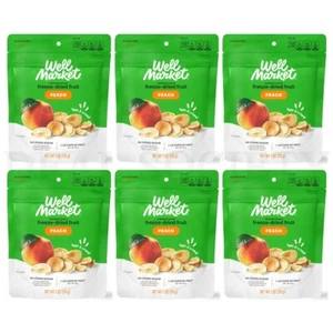 Gold Emblem Abound Peach Freeze Dried Fruit Crisps 1oz Lot of 8 Bags - Picture 1 of 3