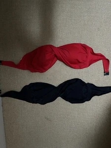 Missguided Bikini Tops 12 Black And Red - Picture 1 of 2