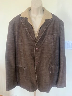 DKNY JEANS Mens Brown Corduroy Single Breasted Pockets Casual Blazer Jacket XXL - Image 1 of 4