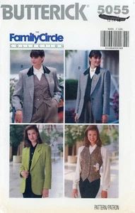 Butterick 5055 EquestrianCore Tailored Vest & Blazer Jacket Sz 12-16 UC Pattern - Imagen 1 de 4