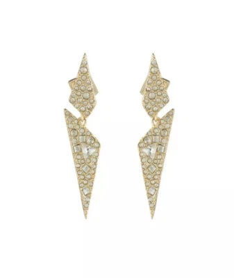 Alexis Bittar Gold Crystal Encrusted Dangling Origami Post Earring  $175 - Image 1 of 4