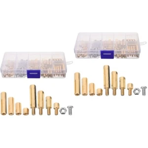 2 Sets Kupfersäulen-Set Leiterplatten-Abstandshalter Kleines Schraubensortiment - Afbeelding 1 van 12