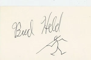 Gold Medal Winner for Javelin  at 1955 Pan Am Games - Bud Held autograph - Picture 1 of 1