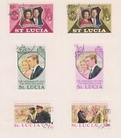 (BTT-97) 1972 St Lucia 6stamps 3sets 5c to $1 (CU)