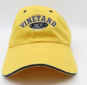 Vineyard MV USA Yellow Adjustable Baseball Hat Cap Authentic 4 Head Headgear - Picture 1 of 15