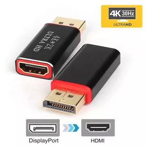 4K Display Port To HDMI Male Female Adapter Converter DisplayPort DP To HDMI ^FB - Picture 1 of 7