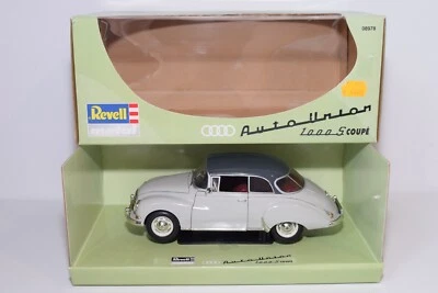 A74 1:18 REVELL 08978 8978 AUTO UNION 1000S 1000 S COUPE TWO TONE GREY MIB - Immagine 1 di 4