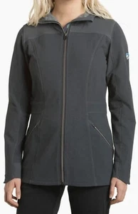 NWT - Kuhl Woman’s Klash Trench Hooded Jacket - Carbon - Size Small - 2120 - Picture 1 of 9