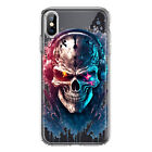 For Apple iPhone XS Max Shockproof Hybrid Case, Cyberpunk Headphones Skull