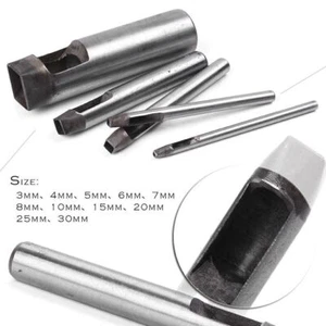 Square Rivet Hollow Hole Metal Leather Punch Set Cutter Work Tool Kit UK - Picture 1 of 16